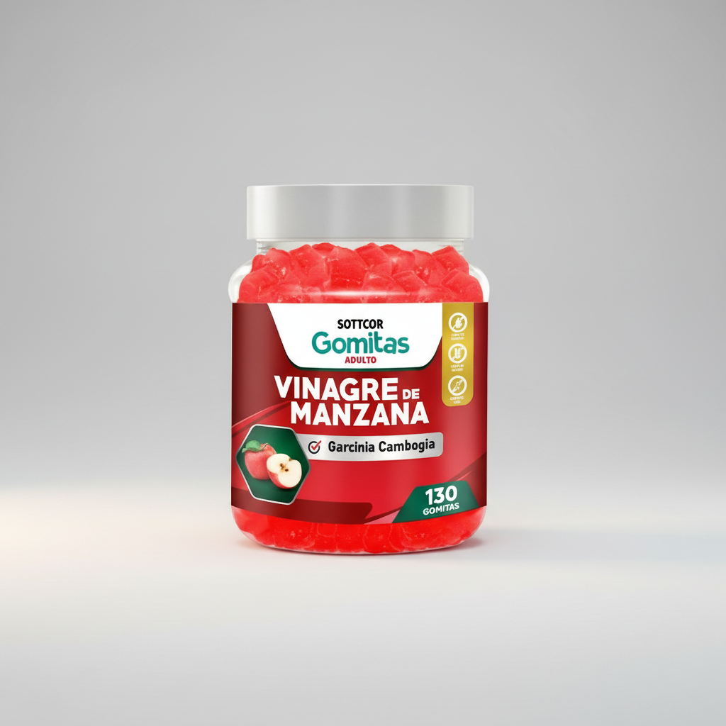 Gomitas de Vinagre de Sidra de Manzana para Digestión y Peso