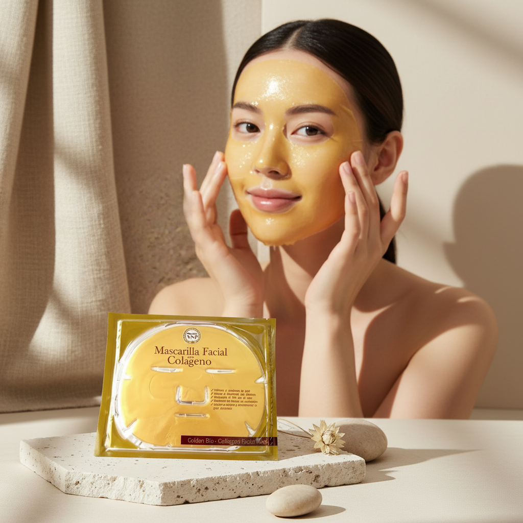 Mascarilla Facial de Oro 24k y Colágeno Rejuvenecedora
