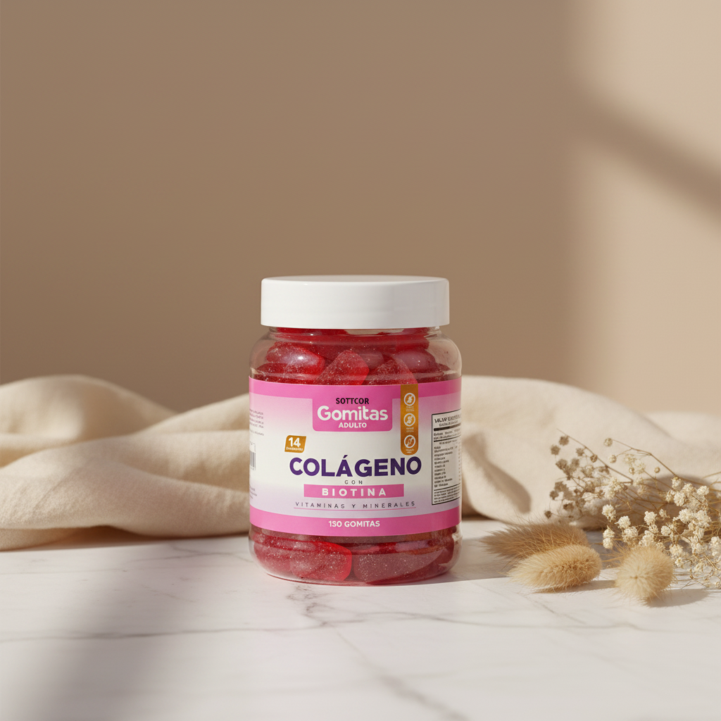 Gomitas para Cabello y Uñas Colágeno + Biotina Adultos 130g
