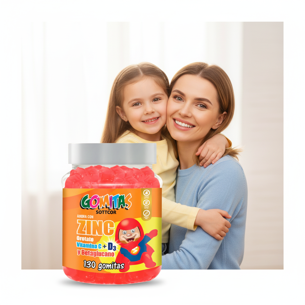 Gomitas Infantiles de Zinc Orotato Sottcor para Defensas