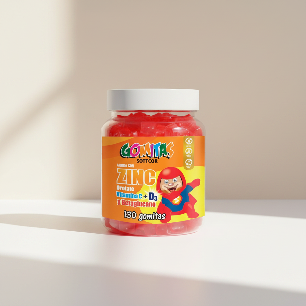 Gomitas Infantiles de Zinc Orotato Sottcor para Defensas