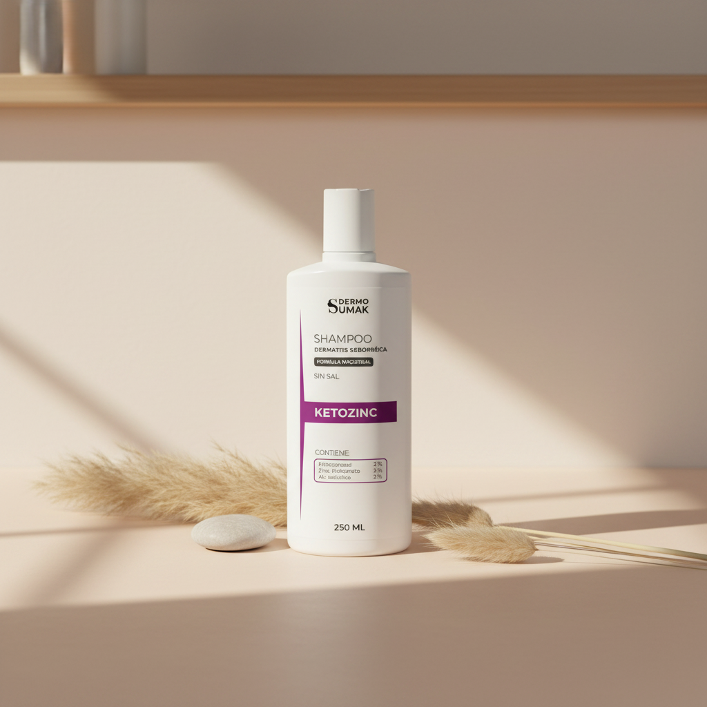 Shampoo Dermatológico Anti-Caspa Ketozinc Sin Sal Dermosumak 250ml