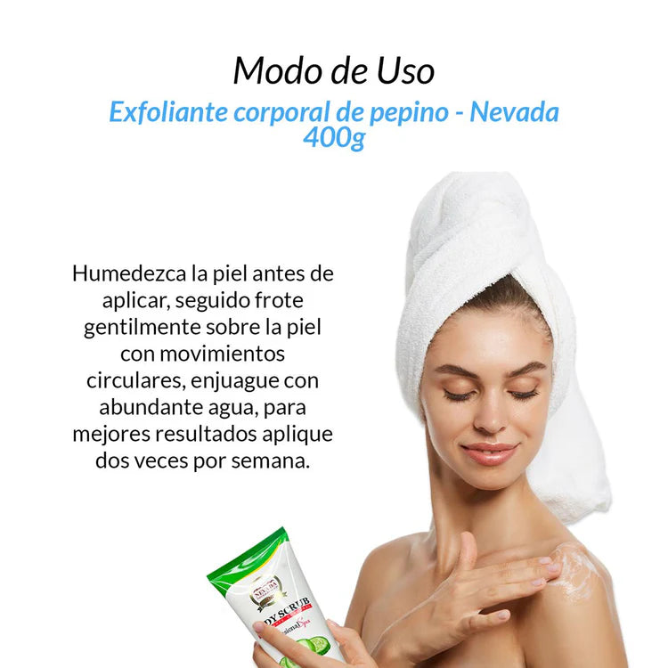 Exfoliante Corporal Nutritivo e Hidratante de Pepino Natural