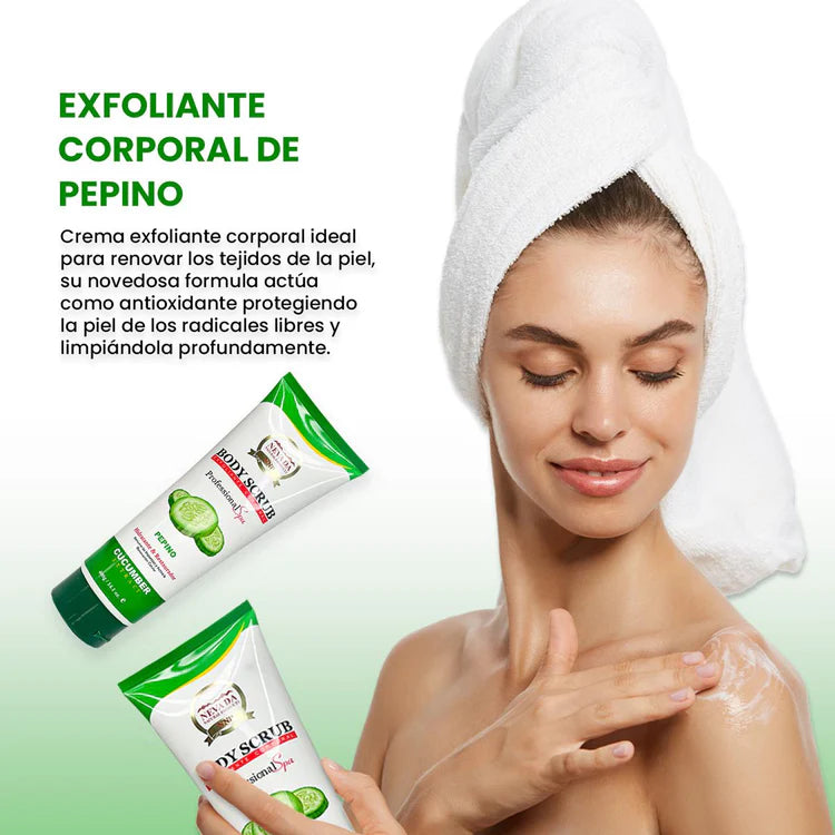 Exfoliante Corporal Nutritivo e Hidratante de Pepino Natural