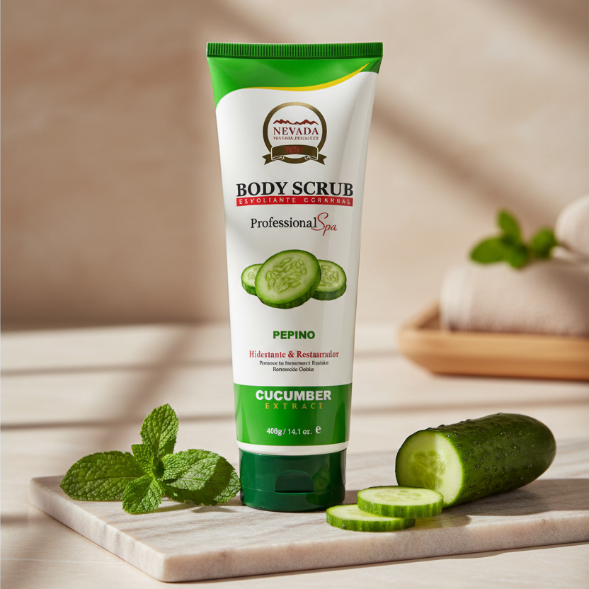 Exfoliante Corporal Nutritivo e Hidratante de Pepino Natural