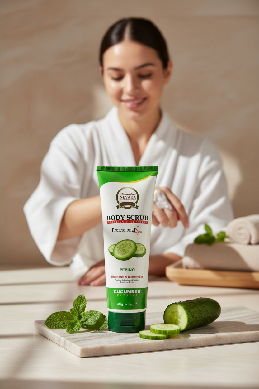 Exfoliante Corporal Nutritivo e Hidratante de Pepino Natural