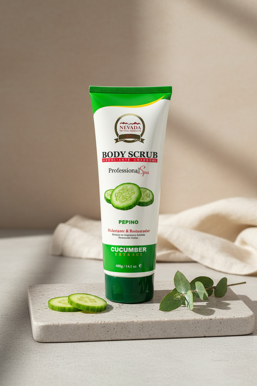 Exfoliante Corporal Nutritivo e Hidratante de Pepino Natural