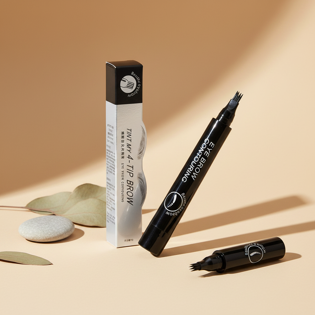Delineador de Cejas Tinta Semipermanente 4 Puntas