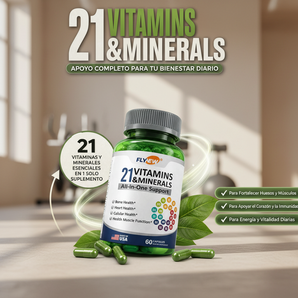 Multivitamínico Integral 21 Vitaminas y Minerales All In One