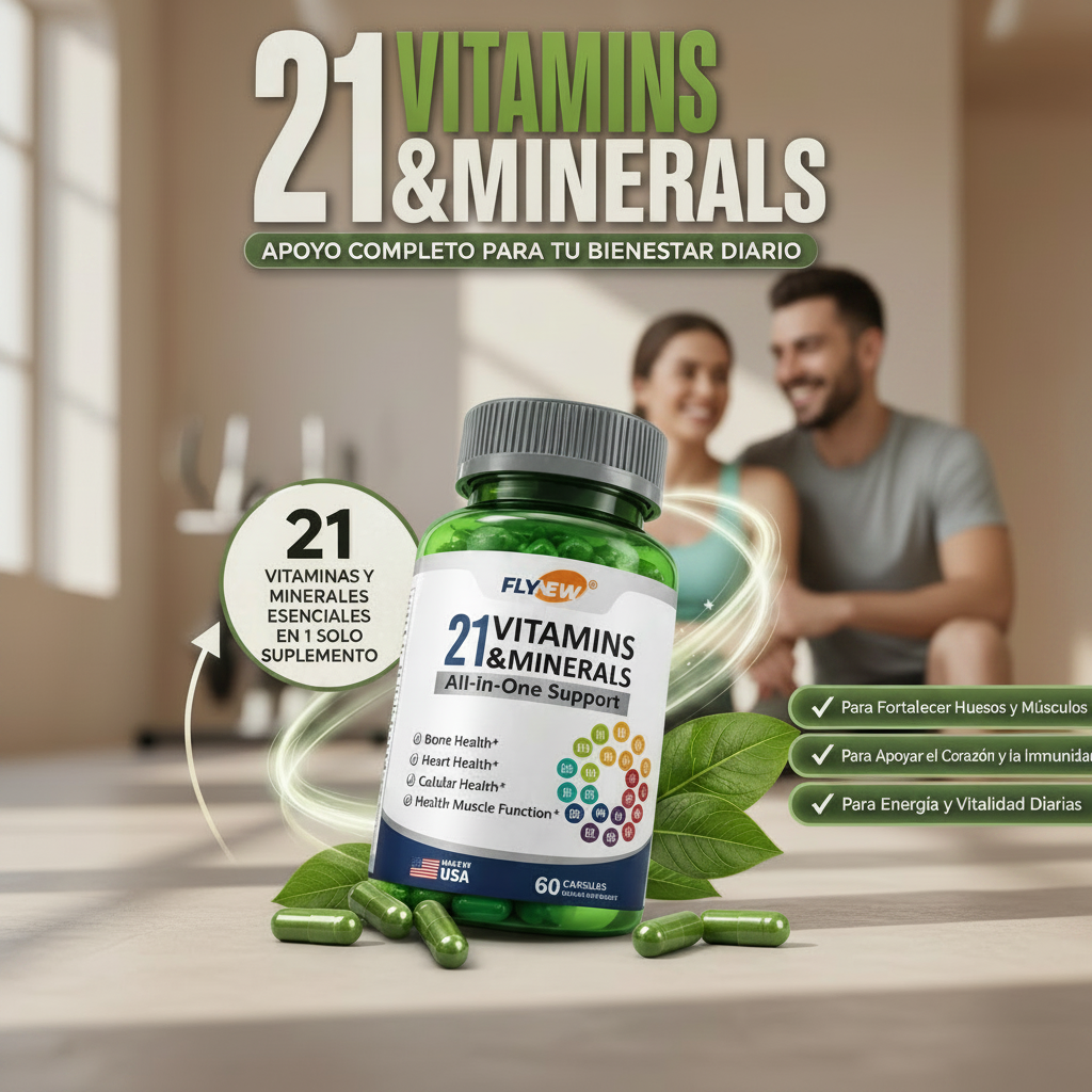 Multivitamínico Integral 21 Vitaminas y Minerales All In One