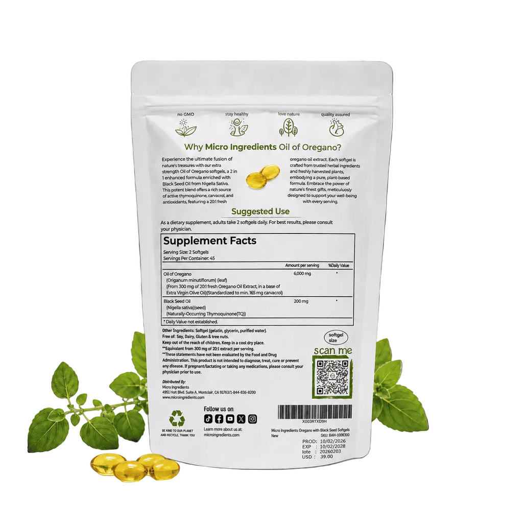 Aceite de Orégano Orgánico Gotas Antibacteriano Natural