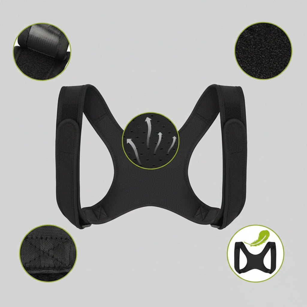 Corrector de Postura Magnético Ergonómico Espalda y Hombros