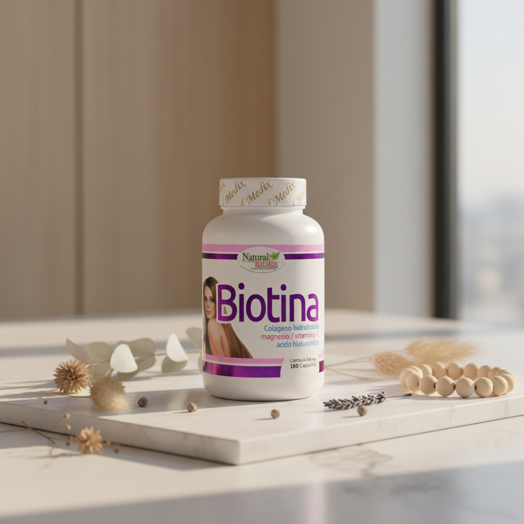 Biotina Concentrada Crecimiento Cabello y Uñas