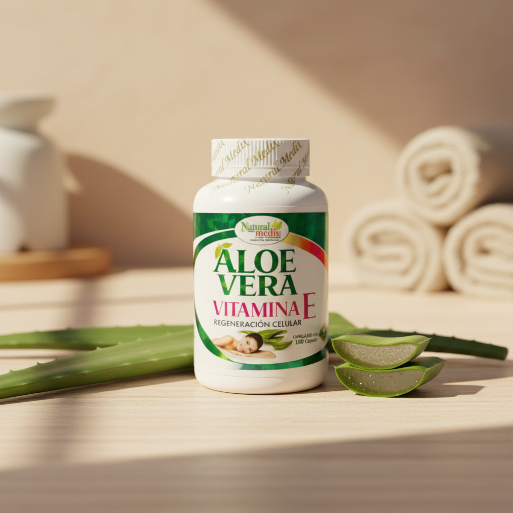 Cápsulas Blandas Aloe Vera + Vitamina E Antioxidante Natural Medix