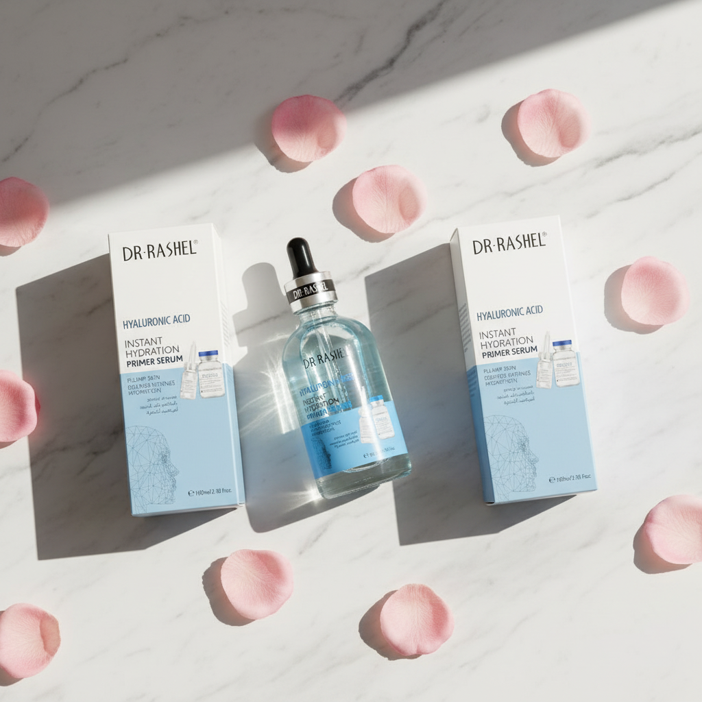 Lifestyle flatlay serum