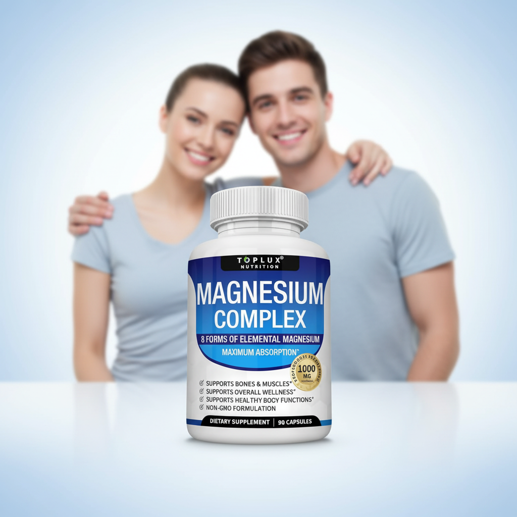Complejo de Magnesio Citrato + Glicinato 90 Cápsulas High Absorption